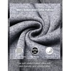 image:imageCOOFANDY Mens Quarter Button Henley Sweater Casual Knitted Sweatshirt Mock Neck Thermal Fleece Pullover Sweater with PocketGrey