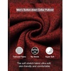 image:imageCOOFANDY Mens Quarter Button Henley Sweater Casual Knitted Sweatshirt Mock Neck Thermal Fleece Pullover Sweater with PocketWine Red