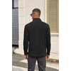 image:imageCOOFANDY Mens Quarter Zip Pullover Long Sleeve Mock Turtleneck Sweatshirts Thermal Workout Golf Polo ShirtBlack