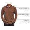 image:imageCOOFANDY Mens Quarter Zip Pullover Long Sleeve Mock Turtleneck Sweatshirts Thermal Workout Golf Polo ShirtBrown