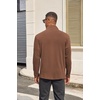 image:imageCOOFANDY Mens Quarter Zip Pullover Long Sleeve Mock Turtleneck Sweatshirts Thermal Workout Golf Polo ShirtBrown