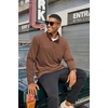image:imageCOOFANDY Mens Quarter Zip Pullover Long Sleeve Mock Turtleneck Sweatshirts Thermal Workout Golf Polo ShirtBrown