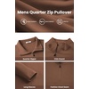 image:imageCOOFANDY Mens Quarter Zip Pullover Long Sleeve Mock Turtleneck Sweatshirts Thermal Workout Golf Polo ShirtBrown