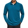 image:imageCOOFANDY Mens Quarter Zip Pullover Long Sleeve Mock Turtleneck Sweatshirts Thermal Workout Golf Polo ShirtDark Blue