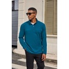 image:imageCOOFANDY Mens Quarter Zip Pullover Long Sleeve Mock Turtleneck Sweatshirts Thermal Workout Golf Polo ShirtDark Blue