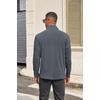 image:imageCOOFANDY Mens Quarter Zip Pullover Long Sleeve Mock Turtleneck Sweatshirts Thermal Workout Golf Polo ShirtDark Grey