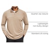 image:imageCOOFANDY Mens Quarter Zip Pullover Long Sleeve Mock Turtleneck Sweatshirts Thermal Workout Golf Polo ShirtKhaki