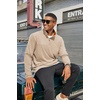image:imageCOOFANDY Mens Quarter Zip Pullover Long Sleeve Mock Turtleneck Sweatshirts Thermal Workout Golf Polo ShirtKhakibrown Collar