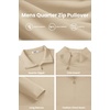 image:imageCOOFANDY Mens Quarter Zip Pullover Long Sleeve Mock Turtleneck Sweatshirts Thermal Workout Golf Polo ShirtLight Khaki