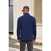 image:imageCOOFANDY Mens Quarter Zip Pullover Long Sleeve Mock Turtleneck Sweatshirts Thermal Workout Golf Polo ShirtNavy Blue