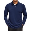 image:imageCOOFANDY Mens Quarter Zip Pullover Long Sleeve Mock Turtleneck Sweatshirts Thermal Workout Golf Polo ShirtNavy Blue