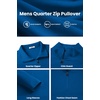 image:imageCOOFANDY Mens Quarter Zip Pullover Long Sleeve Mock Turtleneck Sweatshirts Thermal Workout Golf Polo ShirtRoyal Blue