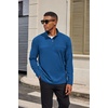 image:imageCOOFANDY Mens Quarter Zip Pullover Long Sleeve Mock Turtleneck Sweatshirts Thermal Workout Golf Polo ShirtRoyal Blue