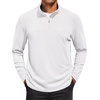 image:imageCOOFANDY Mens Quarter Zip Pullover Long Sleeve Mock Turtleneck Sweatshirts Thermal Workout Golf Polo ShirtWhite