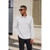 image:imageCOOFANDY Mens Quarter Zip Pullover Long Sleeve Mock Turtleneck Sweatshirts Thermal Workout Golf Polo ShirtWhite