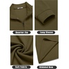 image:imageCOOFANDY Mens Quarter Zip Up Pullover Lightweight Mock Neck Sweatshirt Casual Long Sleeve Polo ShirtArmy Green