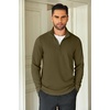 image:imageCOOFANDY Mens Quarter Zip Up Pullover Lightweight Mock Neck Sweatshirt Casual Long Sleeve Polo ShirtArmy Green