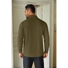 image:imageCOOFANDY Mens Quarter Zip Up Pullover Lightweight Mock Neck Sweatshirt Casual Long Sleeve Polo ShirtArmy Green