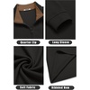image:imageCOOFANDY Mens Quarter Zip Up Pullover Lightweight Mock Neck Sweatshirt Casual Long Sleeve Polo ShirtBlackbrown Collar