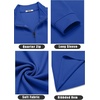 image:imageCOOFANDY Mens Quarter Zip Up Pullover Lightweight Mock Neck Sweatshirt Casual Long Sleeve Polo ShirtBlue