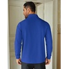 image:imageCOOFANDY Mens Quarter Zip Up Pullover Lightweight Mock Neck Sweatshirt Casual Long Sleeve Polo ShirtBlue