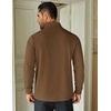 image:imageCOOFANDY Mens Quarter Zip Up Pullover Lightweight Mock Neck Sweatshirt Casual Long Sleeve Polo ShirtBrown
