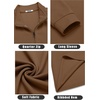 image:imageCOOFANDY Mens Quarter Zip Up Pullover Lightweight Mock Neck Sweatshirt Casual Long Sleeve Polo ShirtBrown
