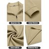 image:imageCOOFANDY Mens Quarter Zip Up Pullover Lightweight Mock Neck Sweatshirt Casual Long Sleeve Polo ShirtCamel