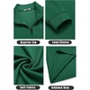 image:imageCOOFANDY Mens Quarter Zip Up Pullover Lightweight Mock Neck Sweatshirt Casual Long Sleeve Polo ShirtDark Green