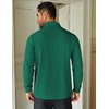 image:imageCOOFANDY Mens Quarter Zip Up Pullover Lightweight Mock Neck Sweatshirt Casual Long Sleeve Polo ShirtDark Green