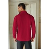 image:imageCOOFANDY Mens Quarter Zip Up Pullover Lightweight Mock Neck Sweatshirt Casual Long Sleeve Polo ShirtDark Red