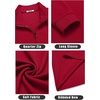 image:imageCOOFANDY Mens Quarter Zip Up Pullover Lightweight Mock Neck Sweatshirt Casual Long Sleeve Polo ShirtDark Red