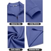 image:imageCOOFANDY Mens Quarter Zip Up Pullover Lightweight Mock Neck Sweatshirt Casual Long Sleeve Polo ShirtDenim Blue