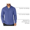image:imageCOOFANDY Mens Quarter Zip Up Pullover Lightweight Mock Neck Sweatshirt Casual Long Sleeve Polo ShirtDenim Blue