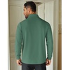 image:imageCOOFANDY Mens Quarter Zip Up Pullover Lightweight Mock Neck Sweatshirt Casual Long Sleeve Polo ShirtGreen