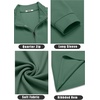 image:imageCOOFANDY Mens Quarter Zip Up Pullover Lightweight Mock Neck Sweatshirt Casual Long Sleeve Polo ShirtGreen