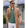 image:imageCOOFANDY Mens Quarter Zip Up Pullover Lightweight Mock Neck Sweatshirt Casual Long Sleeve Polo ShirtGreen