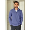 image:imageCOOFANDY Mens Quarter Zip Up Pullover Lightweight Mock Neck Sweatshirt Casual Long Sleeve Polo ShirtGrey Blue