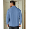 image:imageCOOFANDY Mens Quarter Zip Up Pullover Lightweight Mock Neck Sweatshirt Casual Long Sleeve Polo ShirtLight Blue