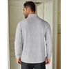 image:imageCOOFANDY Mens Quarter Zip Up Pullover Lightweight Mock Neck Sweatshirt Casual Long Sleeve Polo ShirtLight Grey