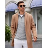 image:imageCOOFANDY Mens Quarter Zip Up Pullover Lightweight Mock Neck Sweatshirt Casual Long Sleeve Polo ShirtLight Grey