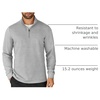 image:imageCOOFANDY Mens Quarter Zip Up Pullover Lightweight Mock Neck Sweatshirt Casual Long Sleeve Polo ShirtLight Grey
