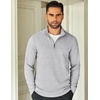 image:imageCOOFANDY Mens Quarter Zip Up Pullover Lightweight Mock Neck Sweatshirt Casual Long Sleeve Polo ShirtLight Grey