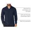 image:imageCOOFANDY Mens Quarter Zip Up Pullover Lightweight Mock Neck Sweatshirt Casual Long Sleeve Polo ShirtNavy Blue