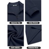 image:imageCOOFANDY Mens Quarter Zip Up Pullover Lightweight Mock Neck Sweatshirt Casual Long Sleeve Polo ShirtNavy Blue