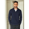 image:imageCOOFANDY Mens Quarter Zip Up Pullover Lightweight Mock Neck Sweatshirt Casual Long Sleeve Polo ShirtNavy Blue