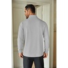 image:imageCOOFANDY Mens Quarter Zip Up Pullover Lightweight Mock Neck Sweatshirt Casual Long Sleeve Polo ShirtPale Grey