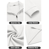 image:imageCOOFANDY Mens Quarter Zip Up Pullover Lightweight Mock Neck Sweatshirt Casual Long Sleeve Polo ShirtWhite