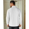 image:imageCOOFANDY Mens Quarter Zip Up Pullover Lightweight Mock Neck Sweatshirt Casual Long Sleeve Polo ShirtWhite
