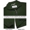 image:imageCOOFANDY Mens Quarter Zip Up Pullover Mock Neck Long Sleeve Sweater Casual Corduroy Polo SweatshirtArmy Green
